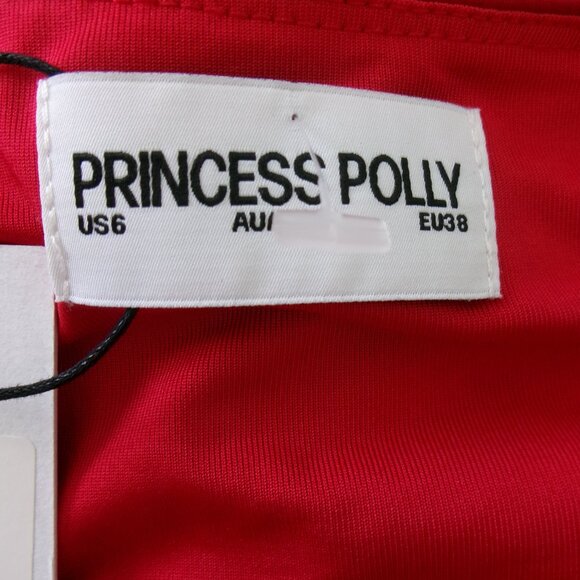 New with Tag, Princess Polly SMITHY Cut Out Back Red Maxi Dress Sz 6 Fits 4 / S - Picture 11 of 13